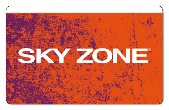 Sky Zone over orange stone wall background